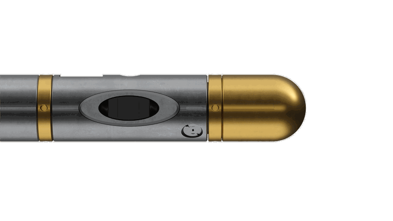 Well Key Friction Grip tool featuring a metallic body with gold-colored sections, designed for precise downhole applications.