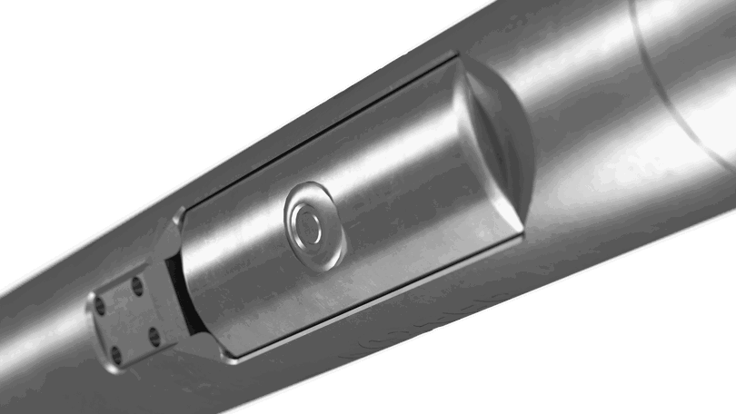 Close-up of the Axter tool used for Plug and Abandonment (P&A) operations.