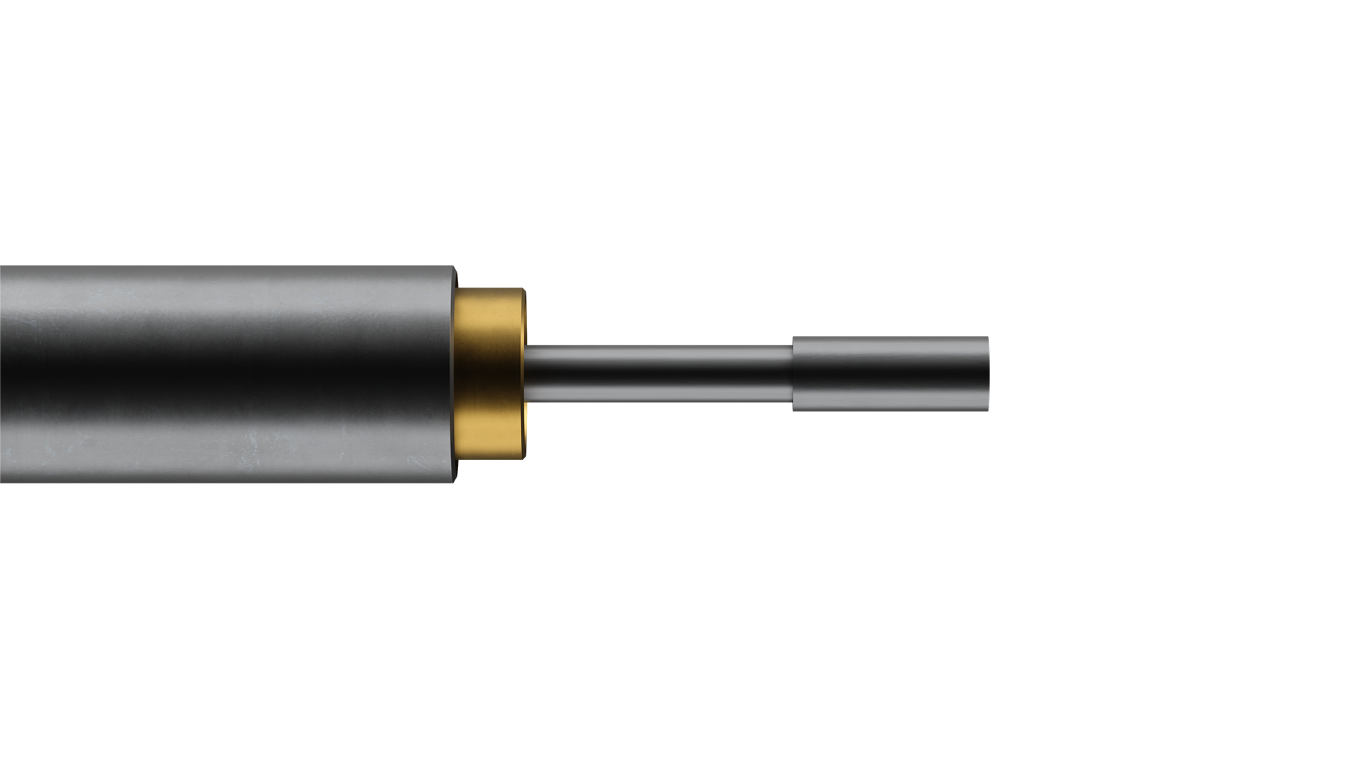 Welltec Setting Tool with a metallic body, gold-colored section, and extended shaft for precise downhole operations.